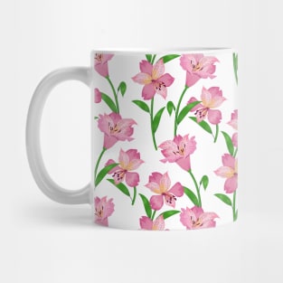 Alstroemeria Lily Flowers Pattern Mug